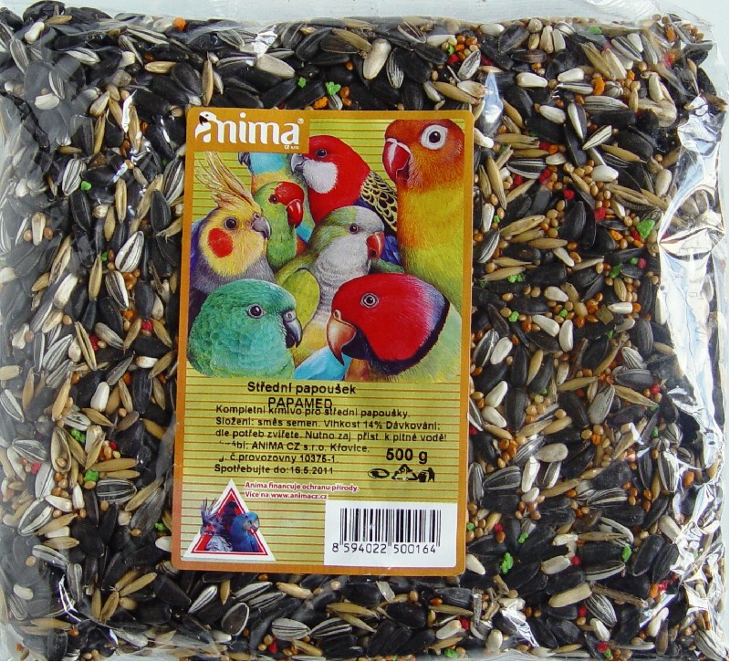 Papamed - směs pro střední papoušky - 500 g