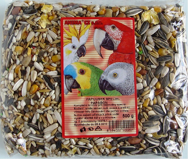 Papabon - speciální směs pro papoušky - 500 g