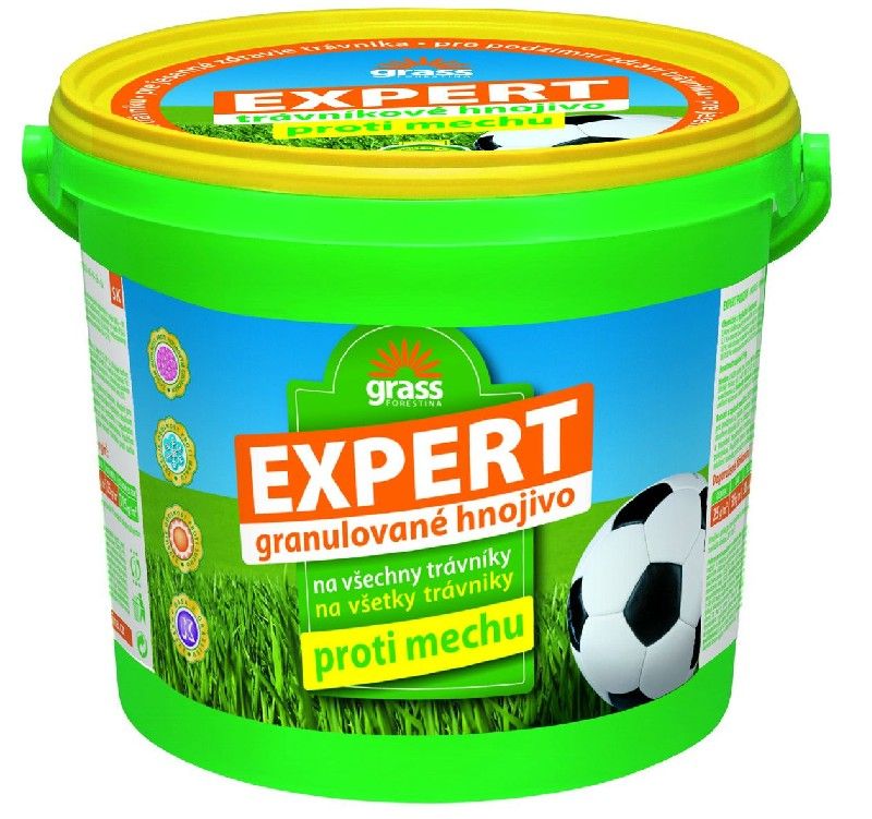 Expert - trávníkové hnojivo proti mechu - 5 kg - kyblík